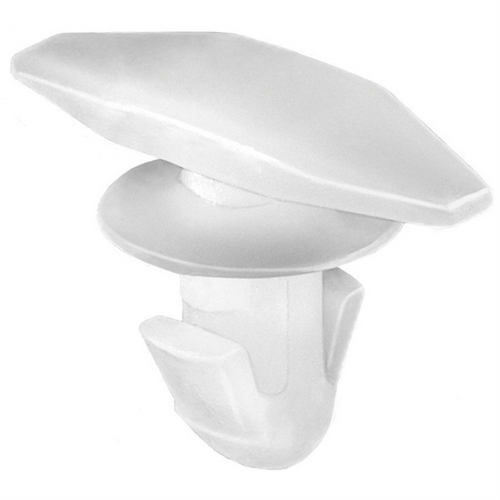 AUVECO 19368 Double Head Type 3 Weatherstrip Retainer, (5 x 15 mm Dia Bottom) Head, Nylon, Natural