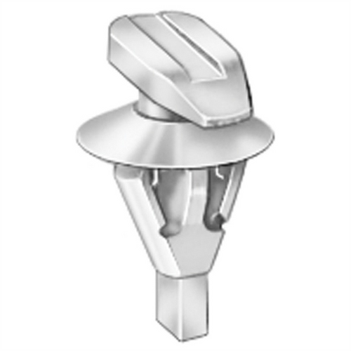 AUVECO 19749 Double Head Type 3 Weatherstrip Retainer, (5 x 15 mm Dia Bottom) Head, Nylon, White