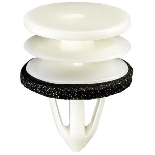 AUVECO 20616 Triple Head Door Panel Retainer with Sealer, Nylon, White