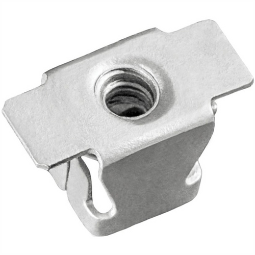 AUVECO 21027 Fender Bracket Retainer Nut, #8 Screw, Metal/Spring Steel, Zinc Organic