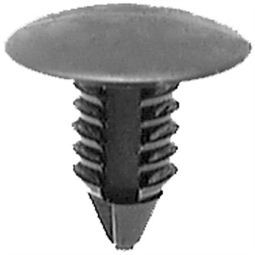 AUVECO 10831 Single Head Type 1 Fender and Bumper Shield/Trim Panel Retainer, 11/16 in Dia Head, Nylon, Black