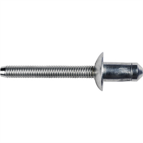 AUVECO 22067 Specialty Rivet, 1/4 in Dia x 0.06 to 0.138 in Grip Range, Steel, Zinc