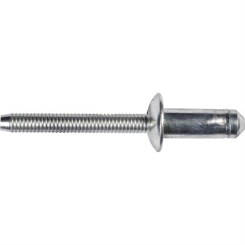 AUVECO 22066 Specialty Rivet, 1/4 in Dia x 0.268 to 0.346 in Grip Range, Steel Rivet/Steel Mandrel, Zinc