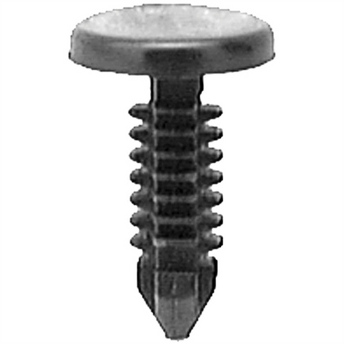 AUVECO AP11612 Single Head Type 1 Weatherstrip Retainer, 7/16 in Dia Bottom Head, Nylon, Black