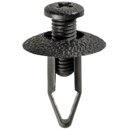 AUVECO AP17472 Push-Type Screw-Type with Closed End Bumper Fascia Retainer, 20 mm Dia Head, Black, For Nissan