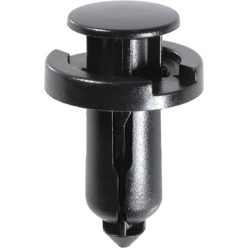 AUVECO 20564 Push-Type with Drive Pin Front and Rear Bumper Retainer, 20 mm Dia Head x 18 mm L Stem, Nylon, Black