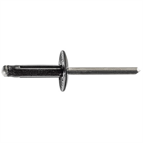 AUVECO 20741 Specialty Rivet, 3/16 in Dia x 3/64 to 23/64 in Grip Range, Aluminum Rivet/Mandrel, Black