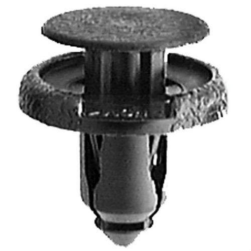AUVECO AP20349 Push-Type with Drive Pin Retainer, 18 mm Dia Head x 21 mm L Stem x 8 mm Hole, Nylon, Black