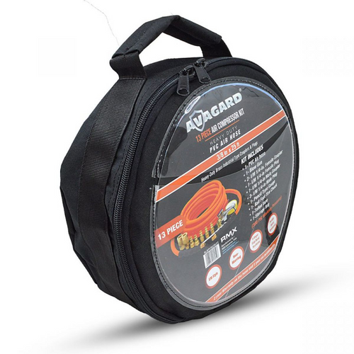 BluBird Avagard PVC Air Hose Assembly 3/8" x 25' w/ 9 Pc Steel Accessory Kit