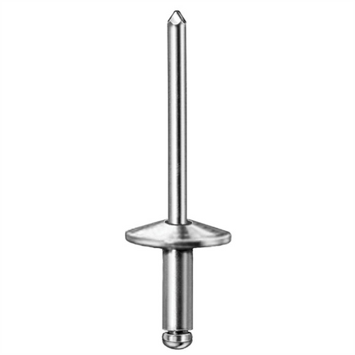 AUVECO AP8313 Dome Head Blind Pan-L Rivet, 3/16 in Dia x 9/16 in L, Aluminum