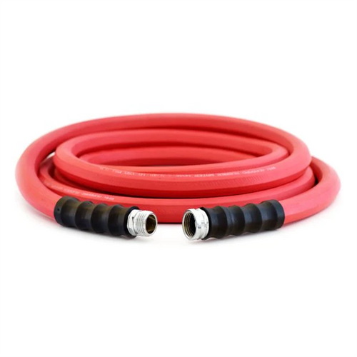 BluBird Avagard 1/2" Contractor Grade Hot and Cold Rubber Water Hose with 3/4" GHT Brass Fittings - 15 Feet