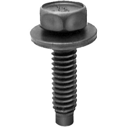AUVECO AP9480 Hex Sems Head Dog Point Body Bolt, 1/4 in - 20 TPI Screw x 7/16 in Hex x 1 in L, Phosphate