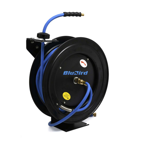 BluBird 3/8" x 50 Retractable Air Hose Reel - Black BluBird 3/8" x 50 Retractable Air Hose Reel - Black