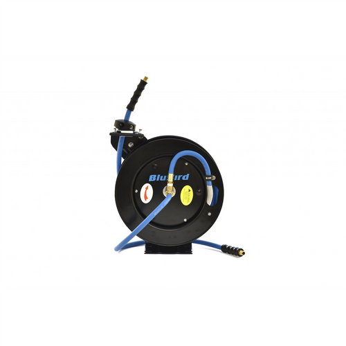 BluBird Rubber Air Hose Reel Heavy Duty Single Arm Assembly 3/8" x 25'