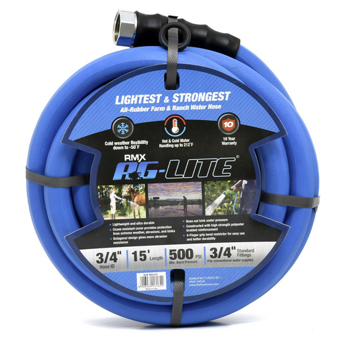 BluBird AG - Lite Rubber Water Hose Assembly 3/4" x 15'