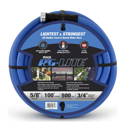 BluBird AG - Lite Rubber Water Hose Assembly 5/8" x 100'