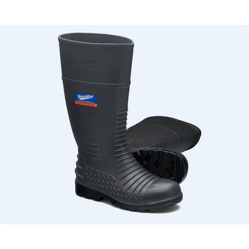 Blundstone Steel Toe Gumboots-Waterproof, Metarsal Guard, Puncture Resistant Midsole, Grey, AU size 12, US size 13
