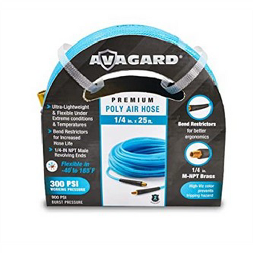 BluBird Avagard Poly Air Hose Assembly 1/4" x 25' BluBird Avagard Poly Air Hose Assembly 1/4" x 25'