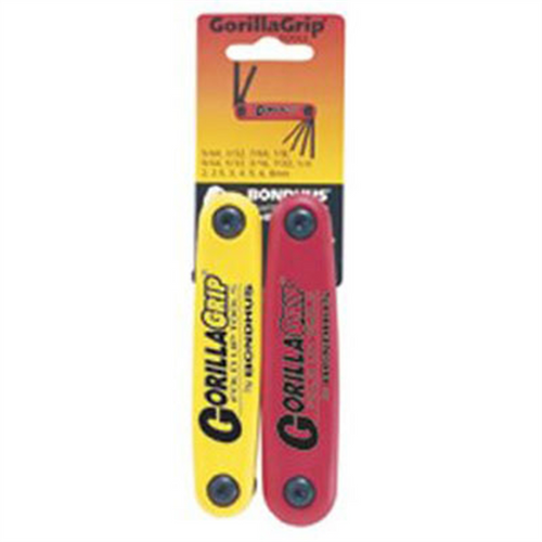 Bondhus Corp. HEX GORILLAGRIP FOLD UP DBL PACK 5/64-1/4" & 2-8mm
