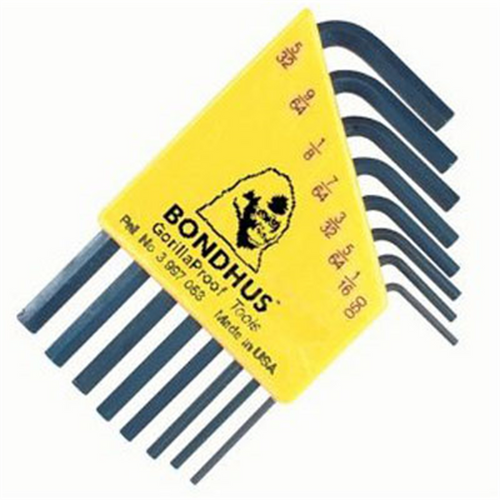 Bondhus Corp. 8pc Set L-Wr .050-5/32-Short Bondhus Corp. 8pc Set L-Wr .050-5/32-Short