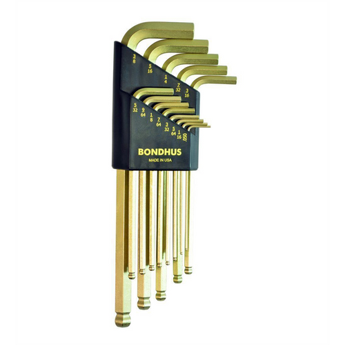 Bondhus Corp. BALLEND L-WRENCH INCH SET 13 SIZES .050 THRU 3/8"