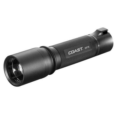 COAST Products HP7R 300 Lumen High Performance Lithium Ion Rechargeable or Alkaline Battery Flashlight with Slide Focus - Black COAST Products HP7R 300 Lumen High Performance Lithium Ion Rechargeable or Alkaline Battery Flashlight with Slide Focus - Black