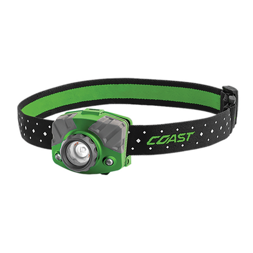 COAST Products FL75R 1000 Lumen Rechargable 168M Pure Beam Focusing Headlamp in Box - Green