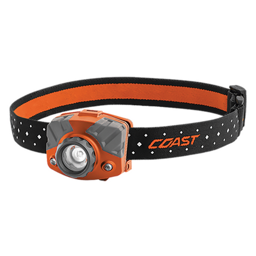 COAST Products FL75R 1000 Lumen Rechargable 168M Pure Beam Focusing Headlamp in Box - Color Orange