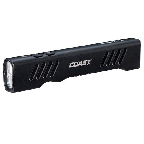 COAST Products Slayer Pro Red 1000 Lumen LASER Rechargeable Red/White LED Flashlight with Dual Magnet Base - Black