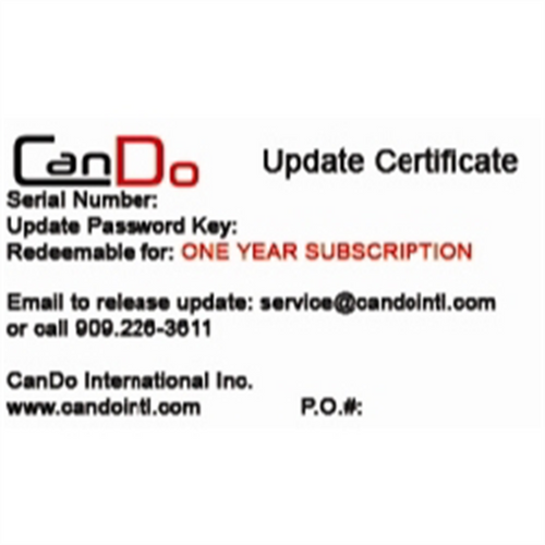 Cando International Inc. Annual Software Update for HD Pro II