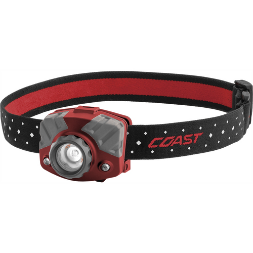 COAST Products FL75R 1000 Lumen Rechargable 168M Pure Beam Focusing Headlamp in Box - Red