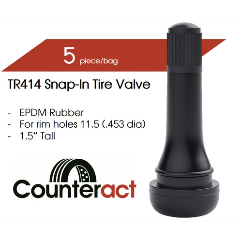 TR414 Counteract Tire Valve 48.5mm (5pk)