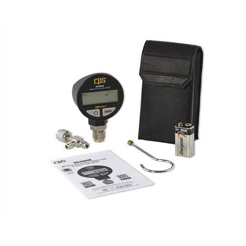 CPS Products Vacuum Gauge w/Digital LCD Display Wireless