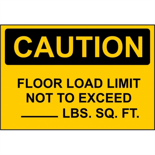 Chaos Safety Supplies Floor Load Limit Sign Chaos Safety Supplies Floor Load Limit Sign