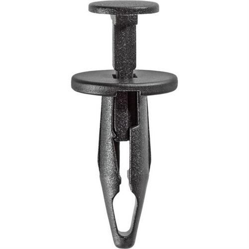 AUVECO 17103 Push-Type with Closed End Type 3 Fascia Retainer, 15 mm Dia Head x 23 mm L Stem x 6 mm Hole, Nylon