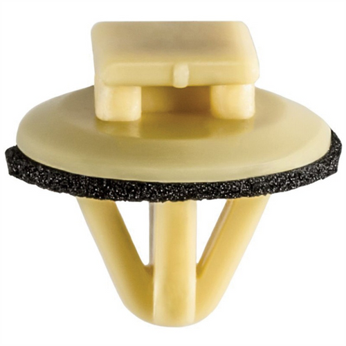 AUVECO 19797 Door Molding Clip, 15 mm Dia Head x 9 mm L Stem x 8 mm Hole, Nylon, Butterscotch