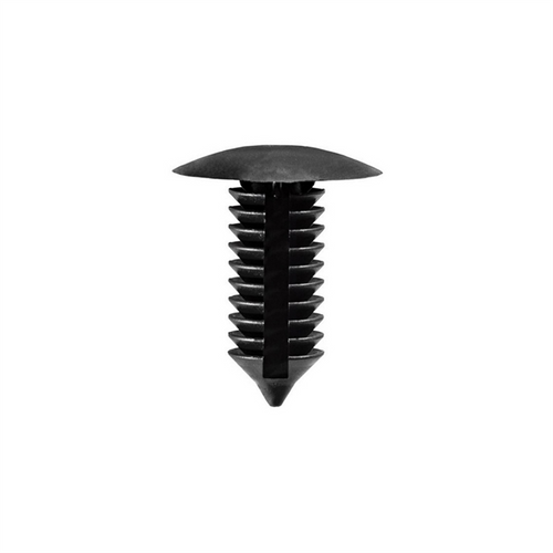 AUVECO 19837 Single Head Type 1 Trim Panel Retainer, 3/4 in Dia Bottom Head, Nylon, Black