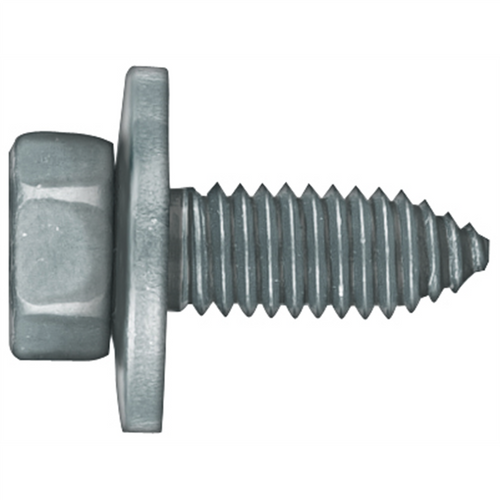 Disco Automotive Hardware 1000PK Hex Washer Head CA Point Body Bolt, 3/8 in - 16 TPI x 1 in L x 1/2 in Hex, Black