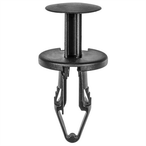 AUVECO 20992 Push-Type with Closed End Fender and Toe/Floor Panel Retainer, 20 mm Dia Head, Nylon, Black