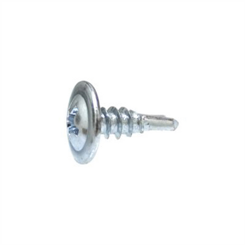 AUVECO AP15172 Phillips Washer Head Teks Point Tapping Screw, #8 Screw x 1/2 in L x #2 Drill Point, Zinc