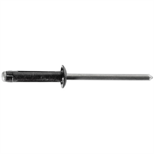 AUVECO AP18461 Split-Type Rivet, 5/32 in Dia x 3/64 to 1/4 in Grip Range, Aluminum Rivet/Mandrel, Black