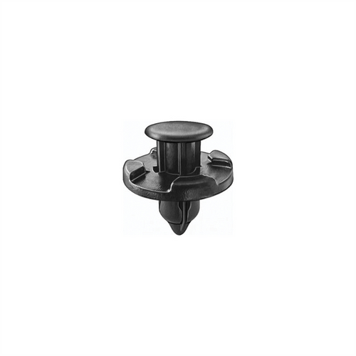 AUVECO AP19274 Push-Type with Drive Pin Retainer, 20 mm Dia Head x 9 mm L Stem x 8 mm Hole, Nylon, Black