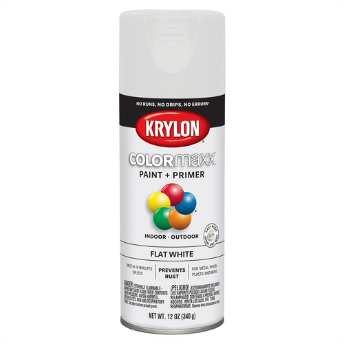 Krylon Flat White; 12 oz. Aerosol
