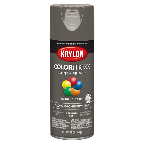 Krylon Gloss Machinery Gray 12 oz.