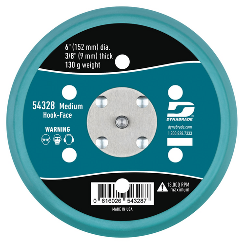 Dynabrade 6 IN HOOK-FACE SANDING PAD Dynabrade 6 IN HOOK-FACE SANDING PAD