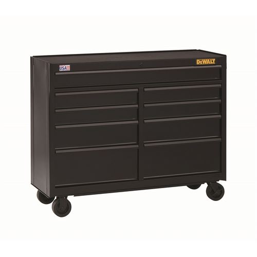 DeWalt 9-Drawer Rolling Cabinet, 52 in., Black DeWalt 9-Drawer Rolling Cabinet, 52 in., Black
