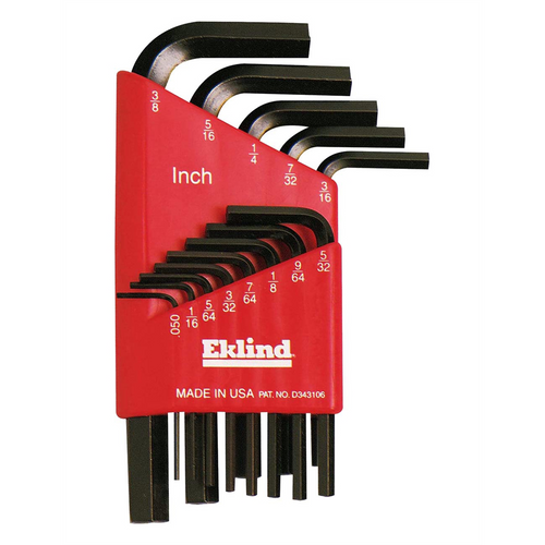 Eklind Tool Company HEX KEY SET 13 PC SAE SHORT .050-3/8IN. Eklind Tool Company HEX KEY SET 13 PC SAE SHORT .050-3/8IN.
