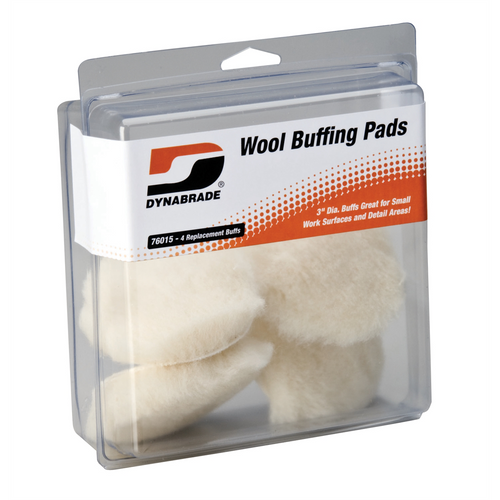 Dynabrade 3" Synthetic Wool Pads (Four in clear pkg.)