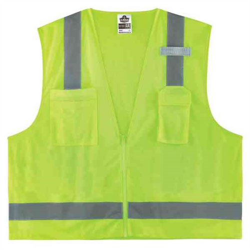 Ergodyne 8249Z 2XL/3XL Lime Type R Class 2 Surveyors Vest