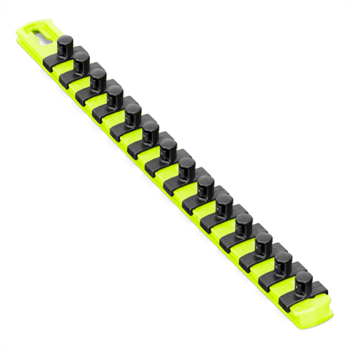 Ernst Mfg. 13&rdquo; Socket Organizer with 14 Twist Lock Clips - HI-VIZ - 3/8&rdquo;